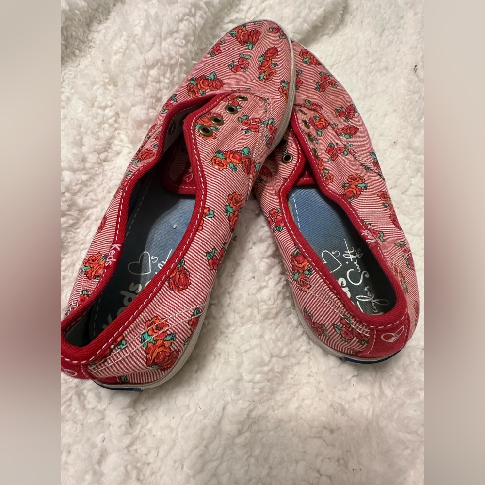 Taylor Swift Red Rose and Stripe Keds